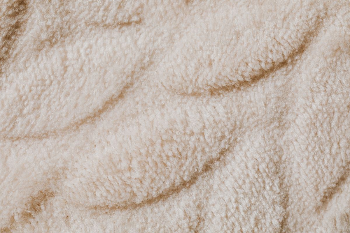 Close-up texture of a pale rug